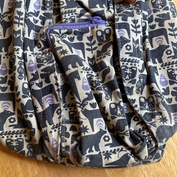 KAVU Canvas Backpack Bag, 17x10”, Three Zip Section, pre-owned - Picture 2 of 13